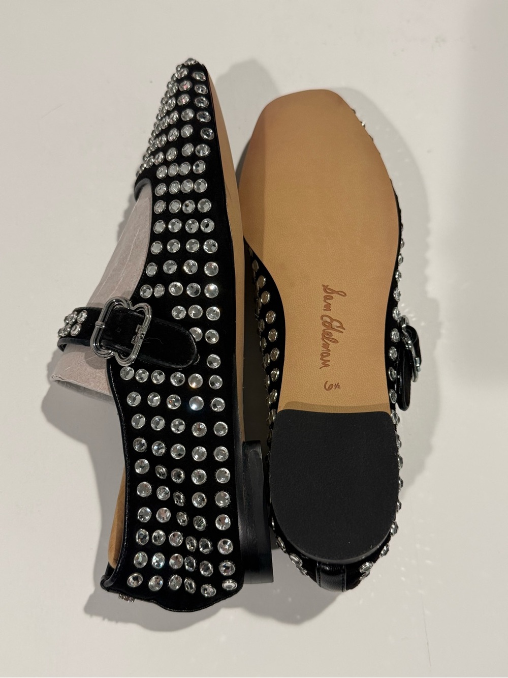 Sam Edelman Black Studded Mary Jane Flats - Picture 4 of 4